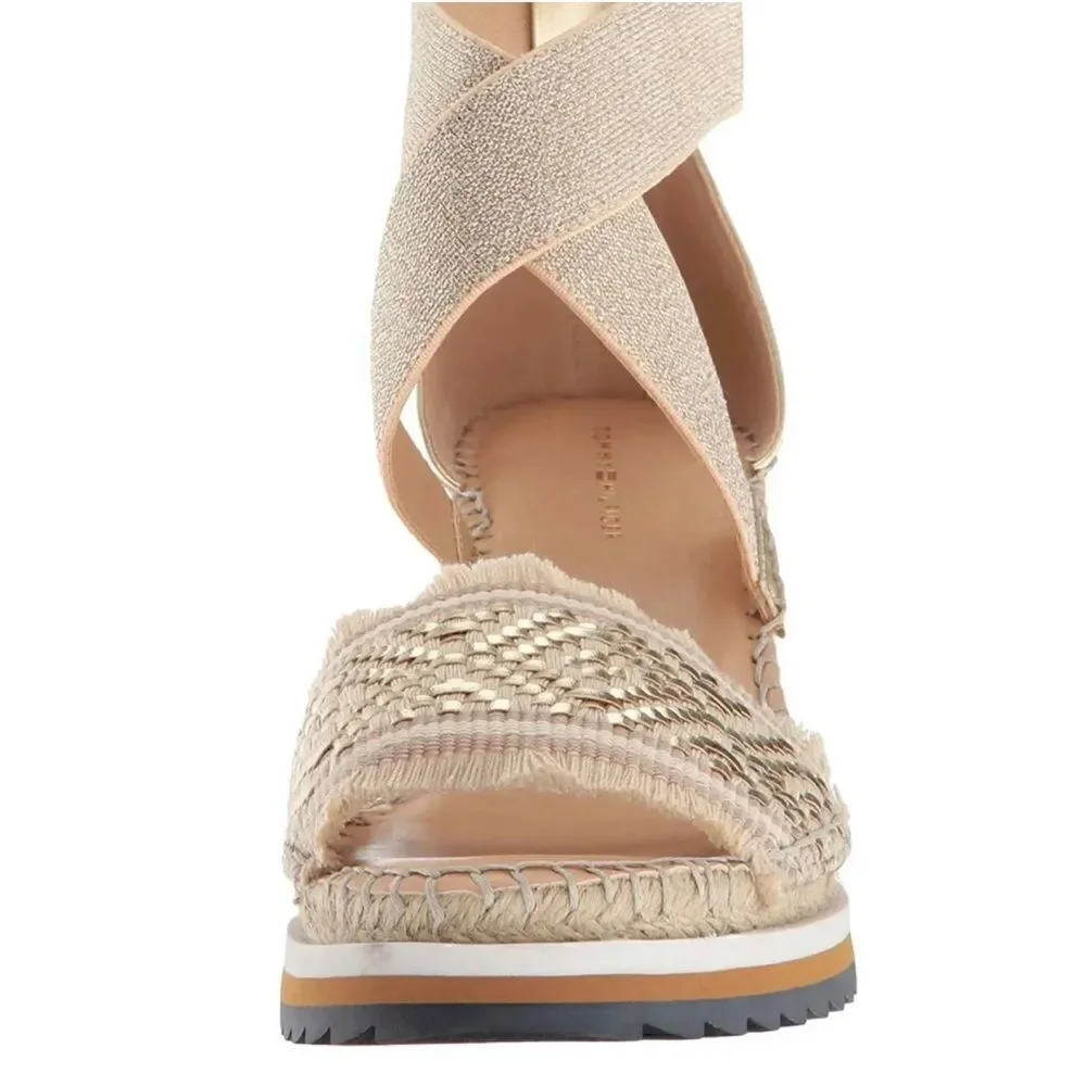 Tommy Hilfiger Yemina Gold Wedges Sz 10